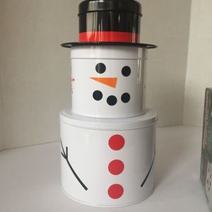 Snowman Stacking Tins